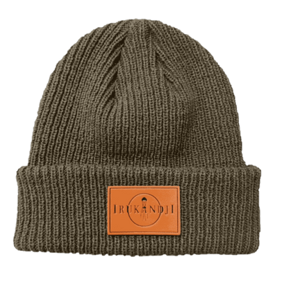 Irukandji Beanie - Tan Leather Patch